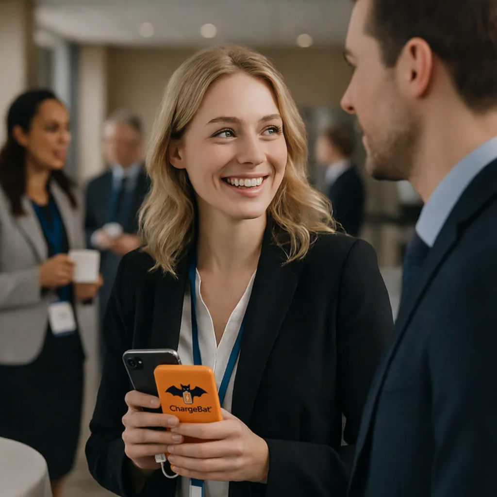 take the image of the young women talking to a man